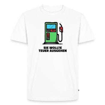 Refueling Gas Station Gasoline Statement Fuel Pump - Men's Premium Organic T-Shirt - white - Front - Nico (187cm)