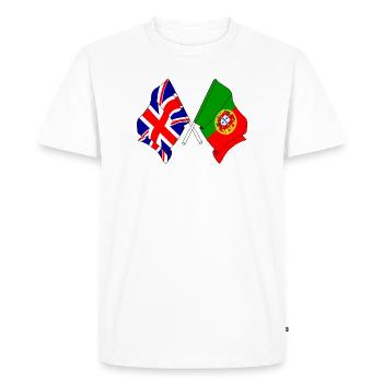 Flag England, flag Portugal - Men's Premium Organic T-Shirt - white - Front - Nico (187cm)