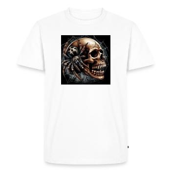 Skull and Spider - Men's Premium Organic T-Shirt - white - Front - Nico (187cm)