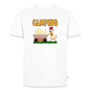 CAMPING DRINKS - Men's Premium Organic T-Shirt - white - Front - Nico (187cm)