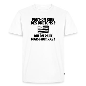 Bretagne, Bretons, Breton, celte - T-shirt Premium bio Homme - blanc - Devant - Nico (187cm)
