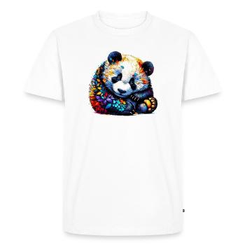 Panda - T-shirt Premium bio Homme - blanc - Devant - Nico (187cm)