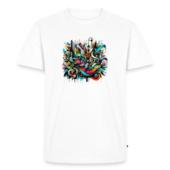 Illustration de graffiti dynamique Art urbain - T-shirt Premium bio Homme - blanc - Devant - Nico (187cm)