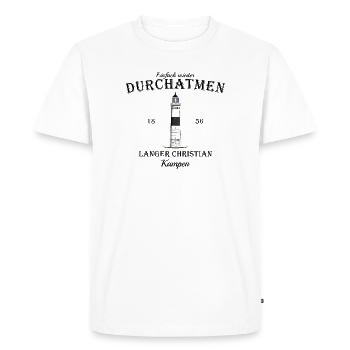 Sylt, Kampen, phare langer Christian - T-shirt Premium bio Homme - blanc - Devant - Nico (187cm)
