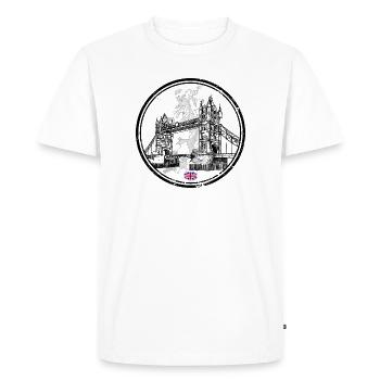 Pont de Londres - T-shirt Premium bio Homme - blanc - Devant - Nico (187cm)
