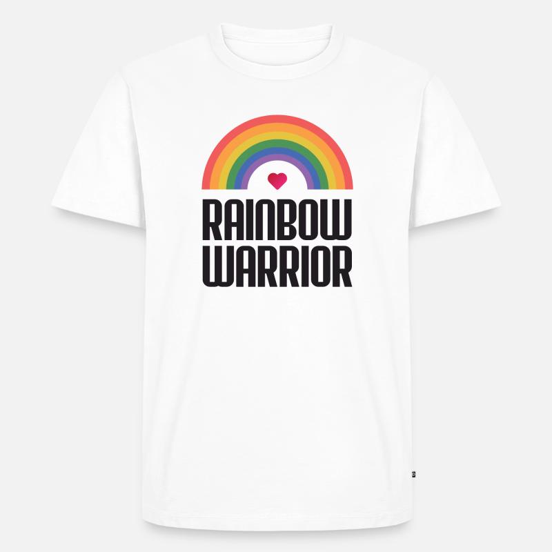 LGBTQ-Pride-Monat - Rainbow Warrior - Männer Premium Bio T-Shirt - Weiß