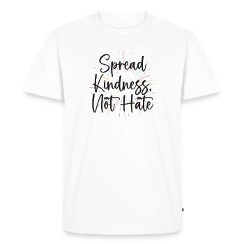 LGBT Pride Month - Spread Kindness Not Hate - Men's Premium Organic T-Shirt - white - Front - Nico (187cm)