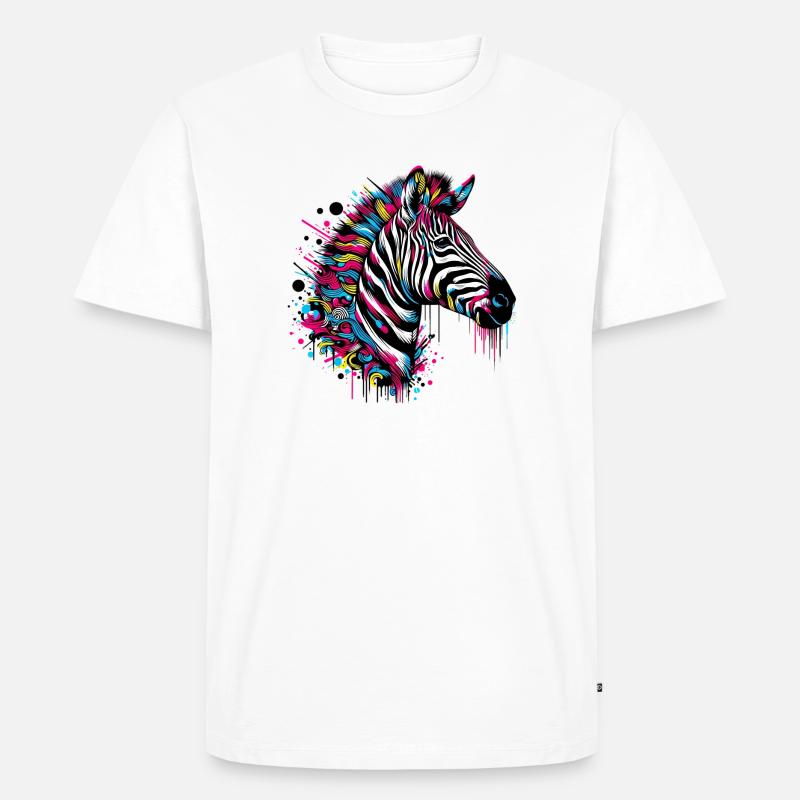 Zebra - Männer Premium Bio T-Shirt - Weiß