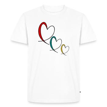 BONNE FÊTE. MAMAN. FÊTE DES MÈRES - T-shirt Premium bio Homme - blanc - Devant - Nico (187cm)