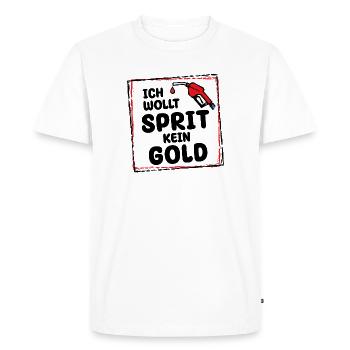 Ravitaillement en carburant de pompe à carburant diesel à essence de station-service d’énergie - T-shirt Premium bio Homme - blanc - Devant - Nico (187cm)