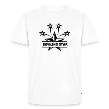 Bowling star - Men's Premium Organic T-Shirt - white - Front - Nico (187cm)