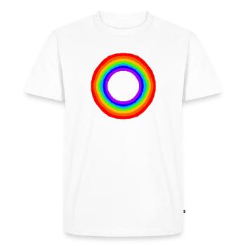 Couleurs arc-en-ciel de la fierté / Cercle RVB - T-shirt Premium bio Homme - blanc - Devant - Nico (187cm)