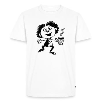 Coupe chaude - T-shirt Premium bio Homme - blanc - Devant - Nico (187cm)