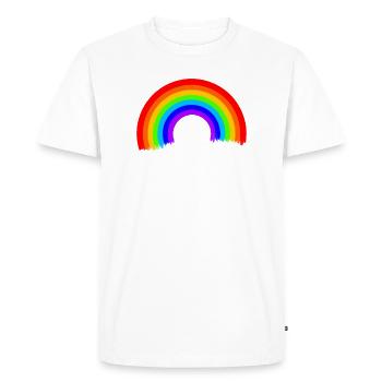 Couleurs du demi-cercle arc-en-ciel / RGB - T-shirt Premium bio Homme - blanc - Devant - Nico (187cm)