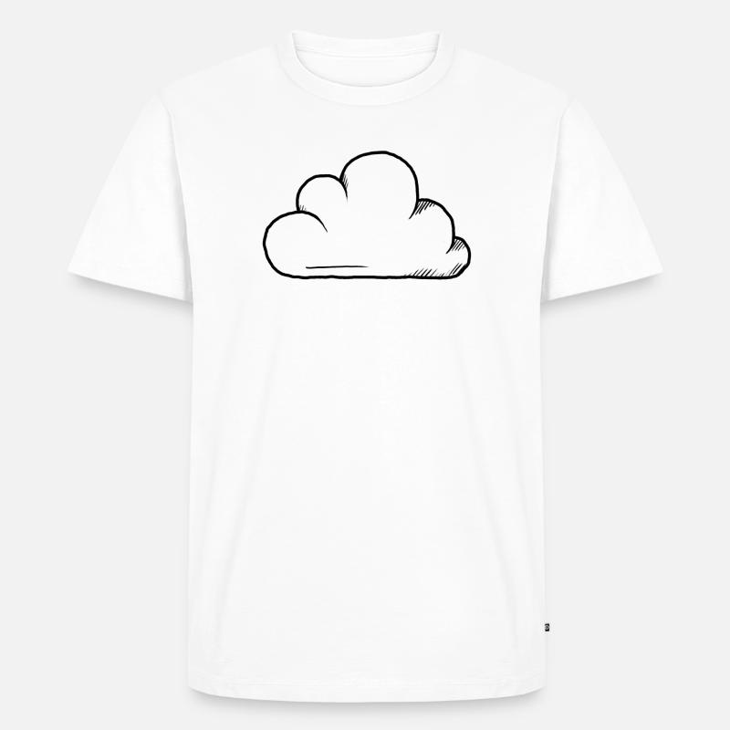 Cloud-Design - Männer Premium Bio T-Shirt - Weiß