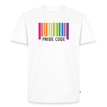 Mois de la fierté LGBT - Code de la fierté - T-shirt Premium bio Homme - blanc - Devant - Nico (187cm)