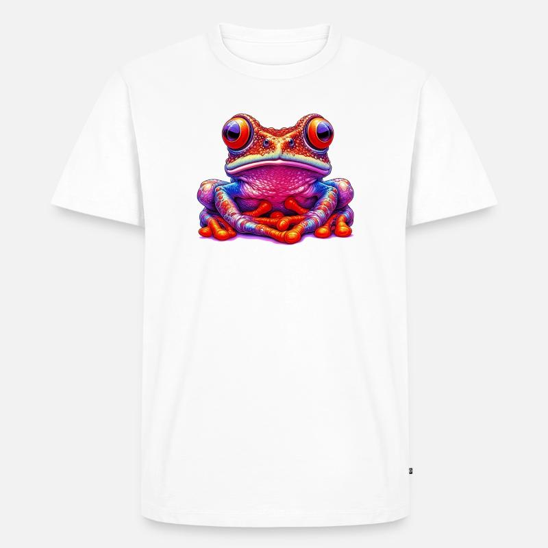 Frosch - Männer Premium Bio T-Shirt - Weiß