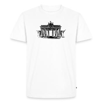 Berlin - Porte de Brandebourg - T-shirt Premium bio Homme - blanc - Devant - Nico (187cm)