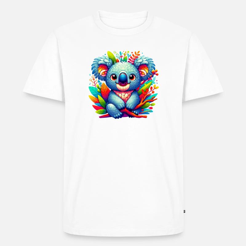 Koala - Männer Premium Bio T-Shirt - Weiß