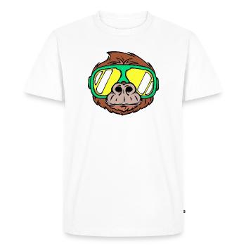 Sports d’hiver Ski Saison d’hiver Vacances au ski - T-shirt Premium bio Homme - blanc - Devant - Nico (187cm)