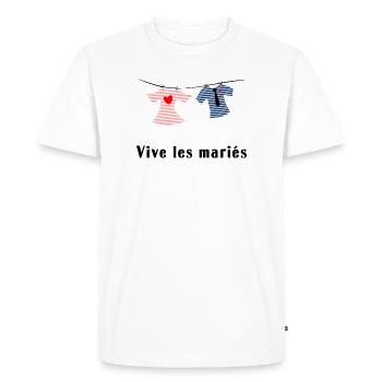MARIEE. FUTURE MARIEE. EVJF. TEAM. TEAM MARIEE - T-shirt Premium bio Homme - blanc - Devant - Nico (187cm)