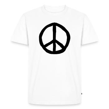 Peace Sign / Simple - Men's Premium Organic T-Shirt - white - Front - Nico (187cm)