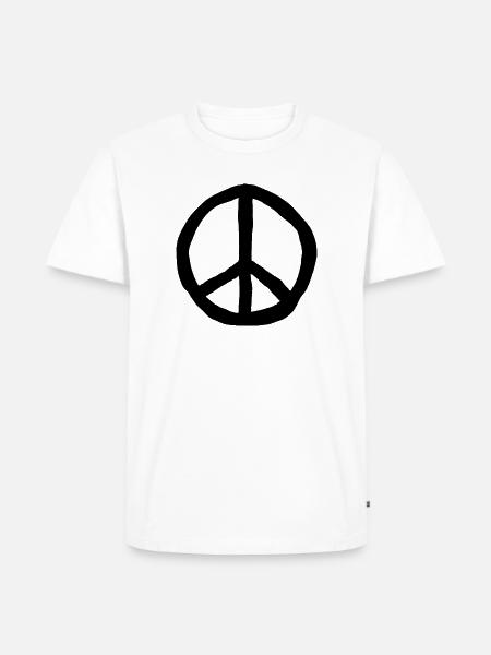 Peace Sign / Simple - Men's Premium Organic T-Shirt - white