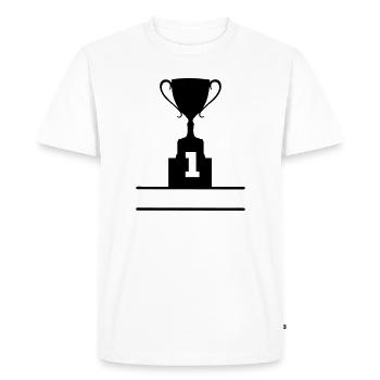 Coupe numéro 1 - T-shirt Premium bio Homme - blanc - Devant - Nico (187cm)