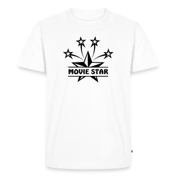 Moviestar banner - Men's Premium Organic T-Shirt - white - Front - Nico (187cm)