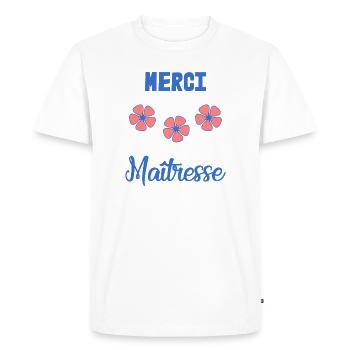 THANK YOU. MISTRESS. THANK YOU MISTRESS. MISTRESS - Men's Premium Organic T-Shirt - white - Front - Nico (187cm)
