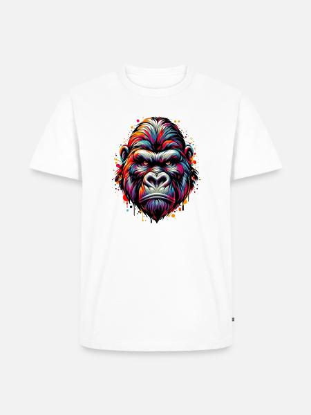 Gorille - T-shirt Premium bio Homme - blanc