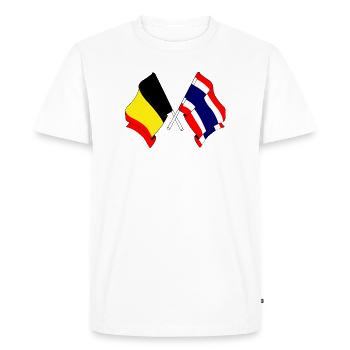 Pavillon Belgique Thaïlande - T-shirt Premium bio Homme - blanc - Devant - Nico (187cm)