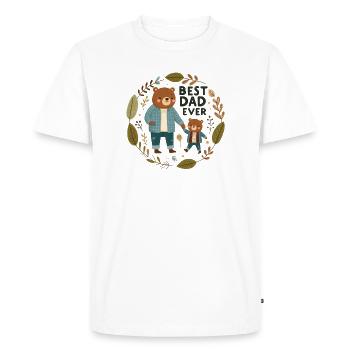 Le meilleur papa de tous les temps. Fête des pères - T-shirt Premium bio Homme - blanc - Devant - Nico (187cm)