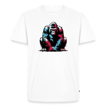 Gorilla - Men's Premium Organic T-Shirt - white - Front - Nico (187cm)