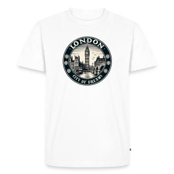 Londres - T-shirt Premium bio Homme - blanc - Devant - Nico (187cm)