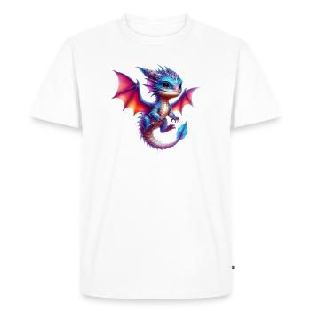 Dragon - T-shirt Premium bio Homme - blanc - Devant - Nico (187cm)