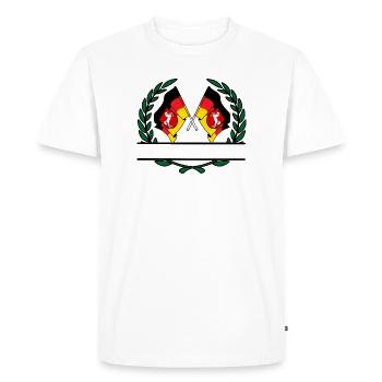 Flags Lower Saxony laurel wreath banner - Men's Premium Organic T-Shirt - white - Front - Nico (187cm)
