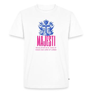 Citation biblique majestueuse sur le design - T-shirt Premium bio Homme - blanc - Devant - Nico (187cm)