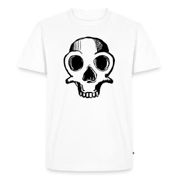 skull 1c - Men's Premium Organic T-Shirt - white - Front - Nico (187cm)