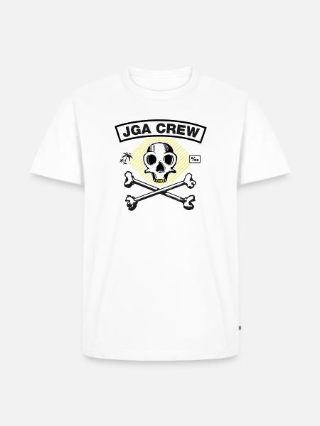 JGA Crew - Skull and Bones - Männer Premium Bio T-Shirt - Weiß