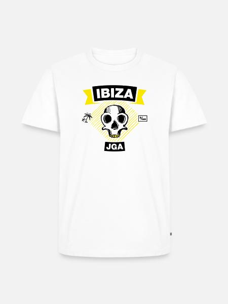 IBIZA – JGA unter Palmen - Männer Premium Bio T-Shirt - Weiß