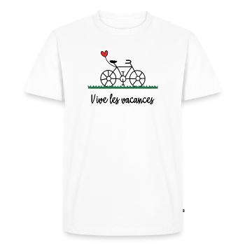 PAPA. PAPY. FETE DES PERES. MAITRESSE. MAITRE - T-shirt Premium bio Homme - blanc - Devant - Nico (187cm)