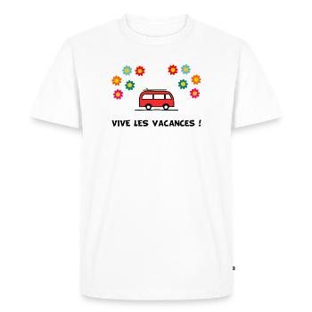 PAPA. PAPY. FETE DES PERES. MAITRESSE. MAITRE - T-shirt Premium bio Homme - blanc - Devant - Nico (187cm)