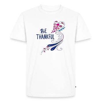 Soyez reconnaissant - T-shirt Premium bio Homme - blanc - Devant - Nico (187cm)