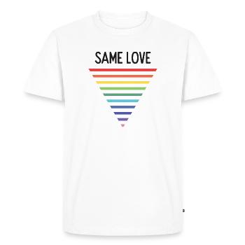 LGBTQ Pride Month - Same Love - Men's Premium Organic T-Shirt - white - Front - Nico (187cm)