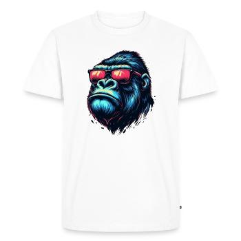 Gorilla - Men's Premium Organic T-Shirt - white - Front - Nico (187cm)