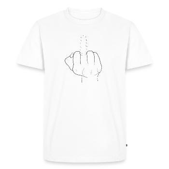 Stinky Finger Number Picture - Men's Premium Organic T-Shirt - white - Front - Nico (187cm)