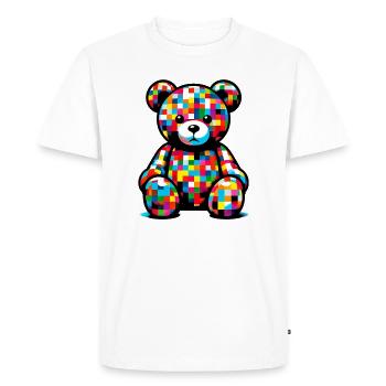 Teddy bear - Men's Premium Organic T-Shirt - white - Front - Nico (187cm)