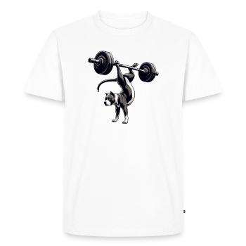 Pitbull Dog Training Haltère Équilibre sur les mains - T-shirt Premium bio Homme - blanc - Devant - Nico (187cm)