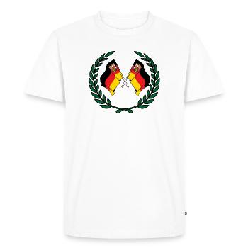 laggen Couronne de laurier de Rhénanie-Palatinat - T-shirt Premium bio Homme - blanc - Devant - Nico (187cm)